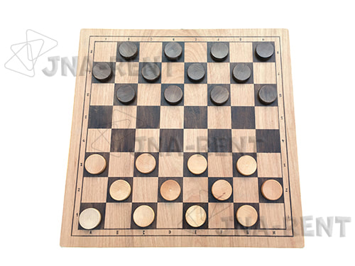 Afbeelding houten bordspel Dambord