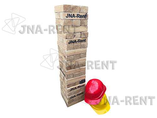Afbeelding houten volksspel Reuze Jenga XL gezelschapsspel