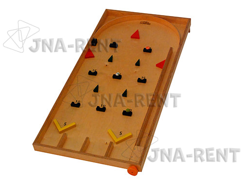 Afbeelding houten volksspel Knikkerspel